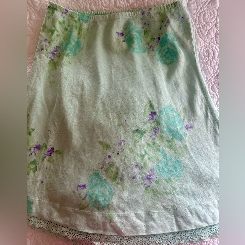 J. Jill Mint Green Floral Midi Dress